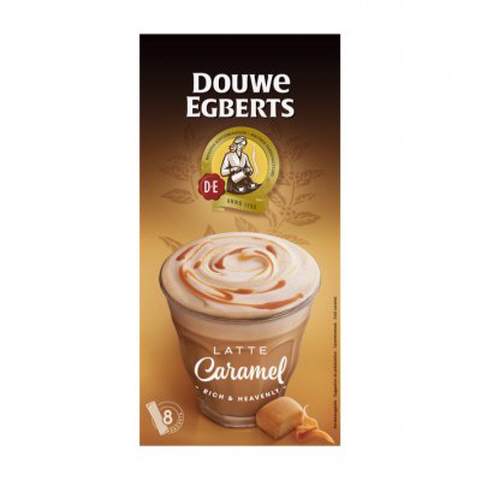 Douwe Egberts Verwenkoffie latte caramel oploskoff