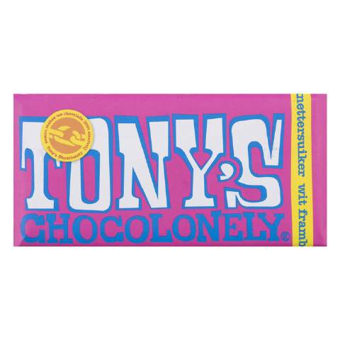 Tony's Chocolonely Wit framboos - knettersuiker